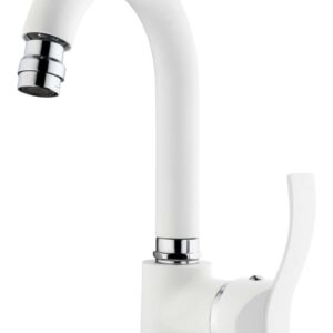 Gms Akdeniz Beyaz Krom Kuğu Lavabo Musluk Bataryası AKD401-K