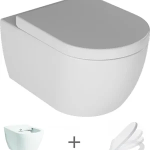 Alvit Genova Kanalsız Asma Klozet  (Gizli Montaj) +Soft Klozet Kapağı