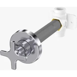 Ankastre Ara Kesme Valfi 20 mm Artı Model Uzun Gövde