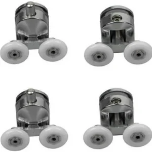 Ercel Duşakabin Tekeri Çift Tekerli Krom 8 Adet (1 Takım-4 Dişi 4 Erkek)